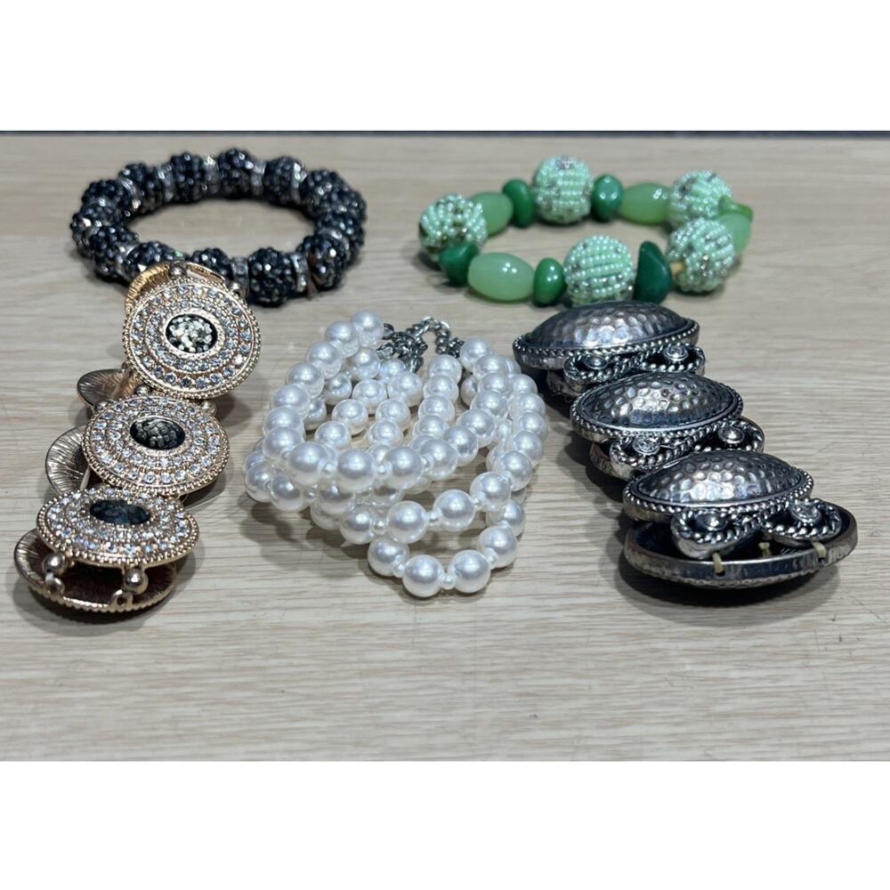 Lot of 5 Custume Bracelets Multicolor